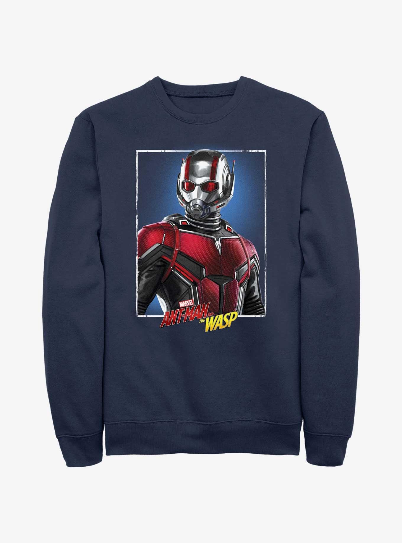 Marvel Ant-Man and the Wasp: Quantumania Antman Portrait Sweatshirt, NAVY, hi-res