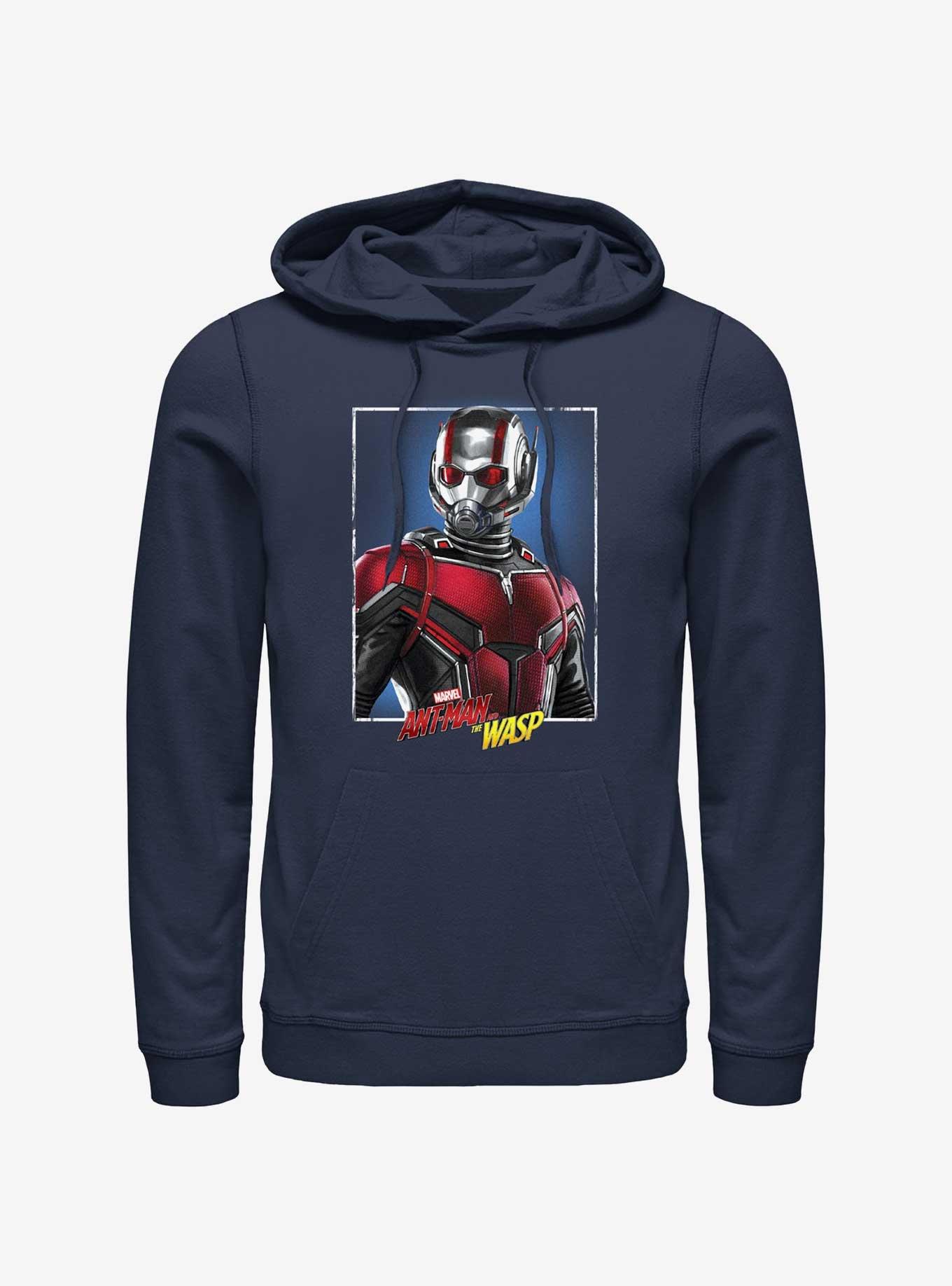 Marvel Ant-Man and the Wasp: Quantumania Antman Portrait Hoodie, NAVY, hi-res