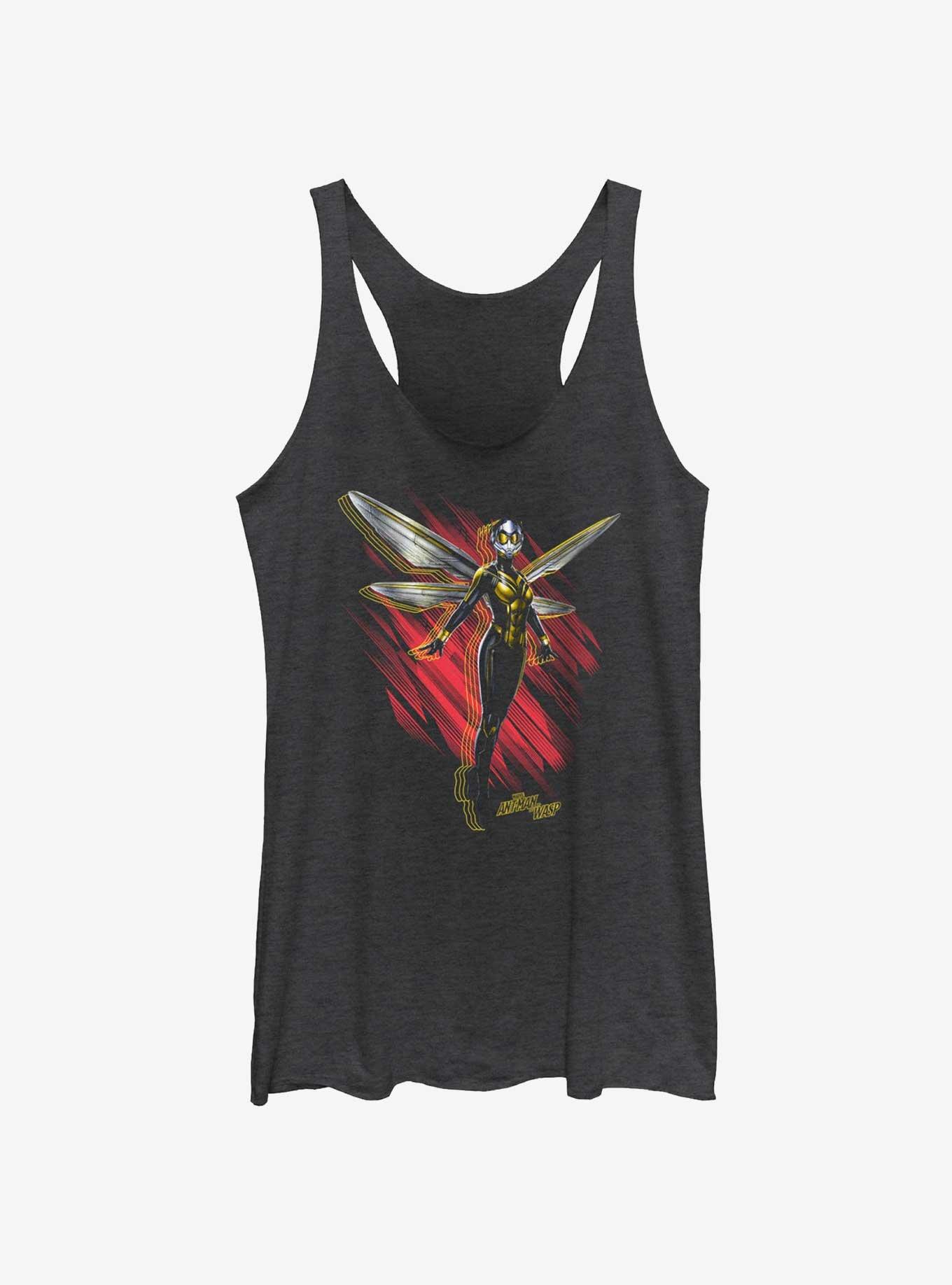 Marvel Ant-Man and the Wasp: Quantumania Wasp Wings Girls Tank, BLK HTR, hi-res