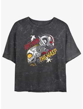 Marvel Ant-Man and the Wasp: Quantumania Helmets Mineral Wash Girls Crop T-Shirt, , hi-res