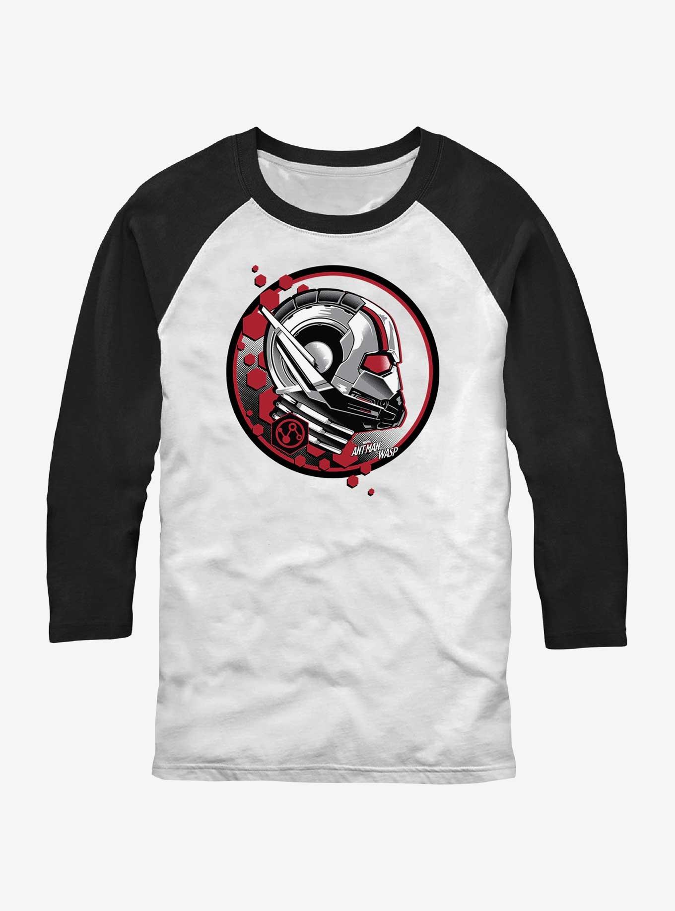 Marvel Ant-Man and the Wasp: Quantumania Ant Stamp Raglan T-Shirt, WHTBLK, hi-res