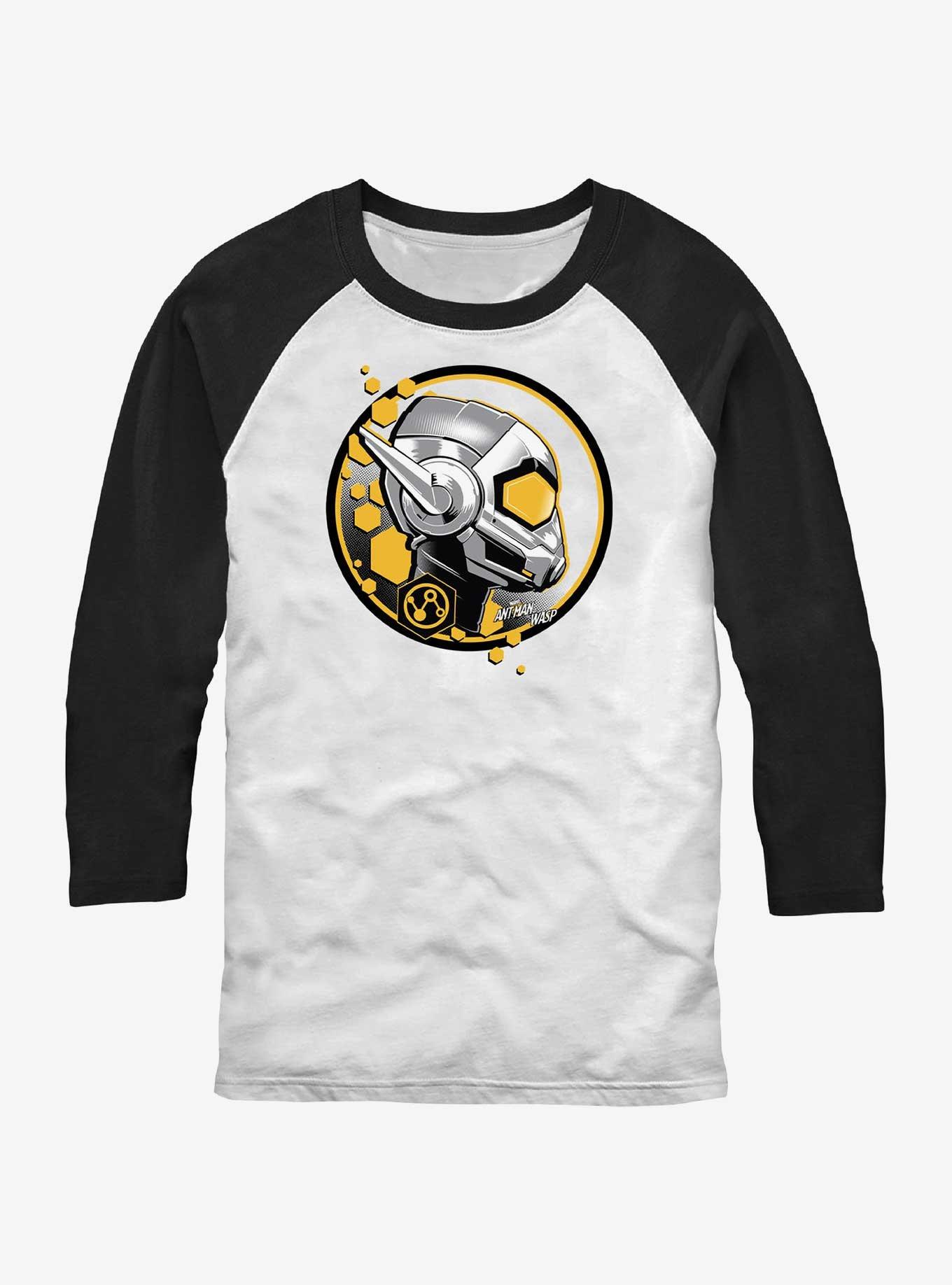 Marvel Ant-Man and the Wasp: Quantumania Wasp Stamp Raglan T-Shirt, WHTBLK, hi-res