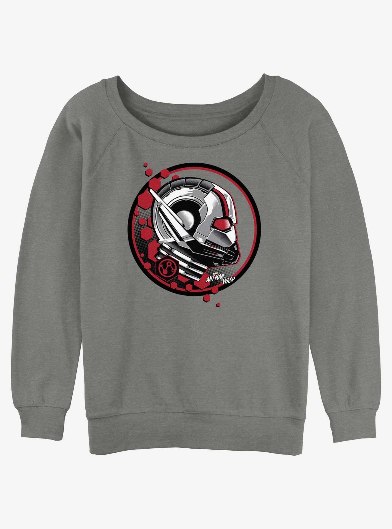 Marvel Ant-Man and the Wasp: Quantumania Ant Stamp Slouchy Sweatshirt, GRAY HTR, hi-res