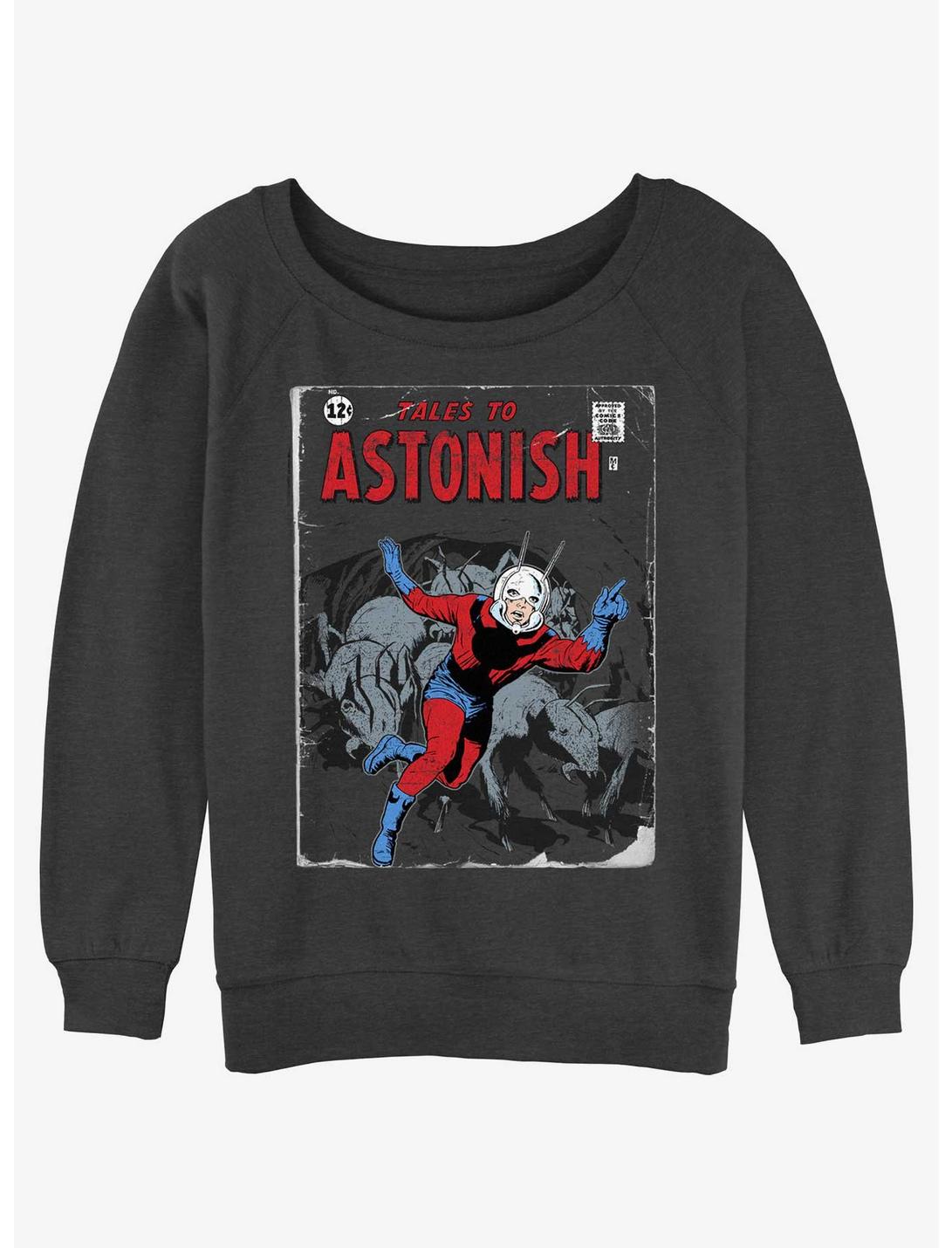 Marvel Ant-Man Ant Tales Comic Cover Slouchy Sweatshirt, CHAR HTR, hi-res