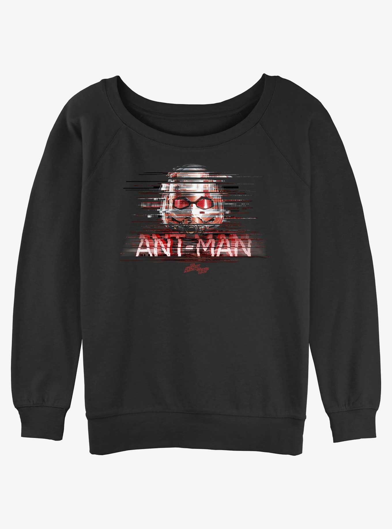 Marvel Ant-Man and the Wasp: Quantumania Ant-Man Glitch Slouchy Sweatshirt, BLACK, hi-res
