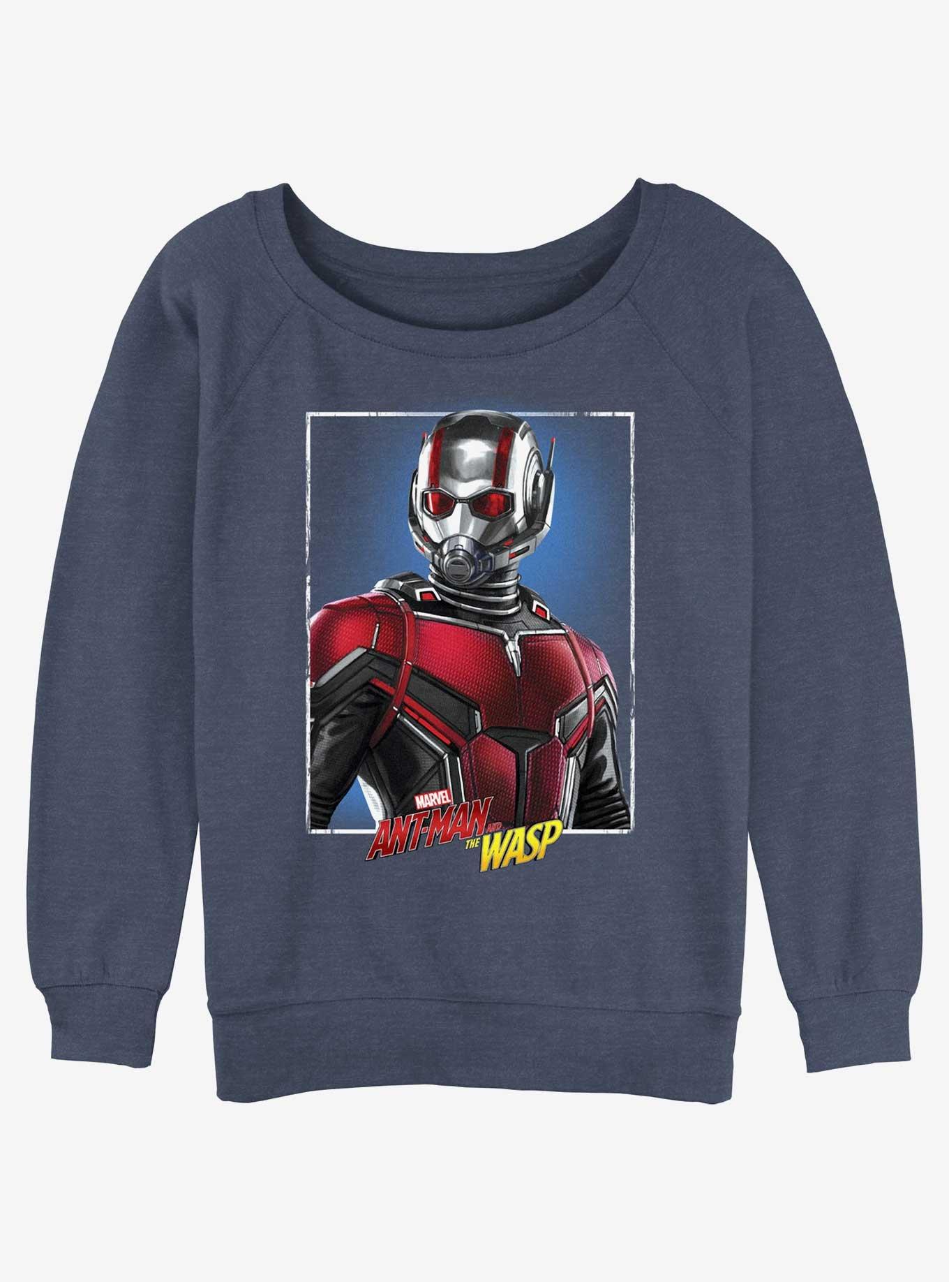 Marvel Ant-Man and the Wasp: Quantumania Antman Portrait Slouchy Sweatshirt, BLUEHTR, hi-res
