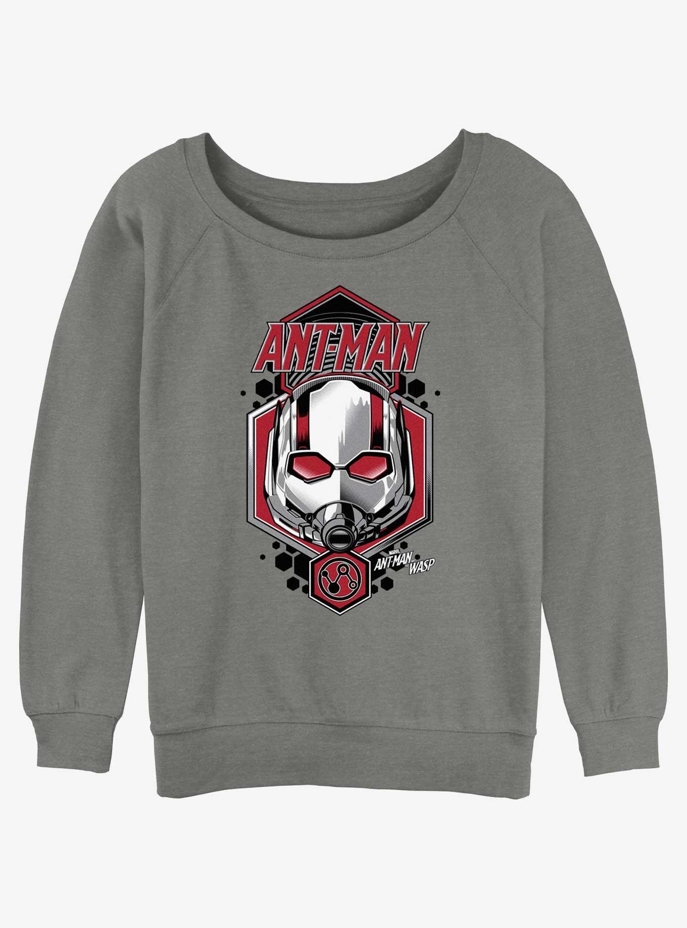 Marvel Ant-Man and the Wasp: Quantumania Ant-Man Shield Slouchy Sweatshirt, GRAY HTR, hi-res