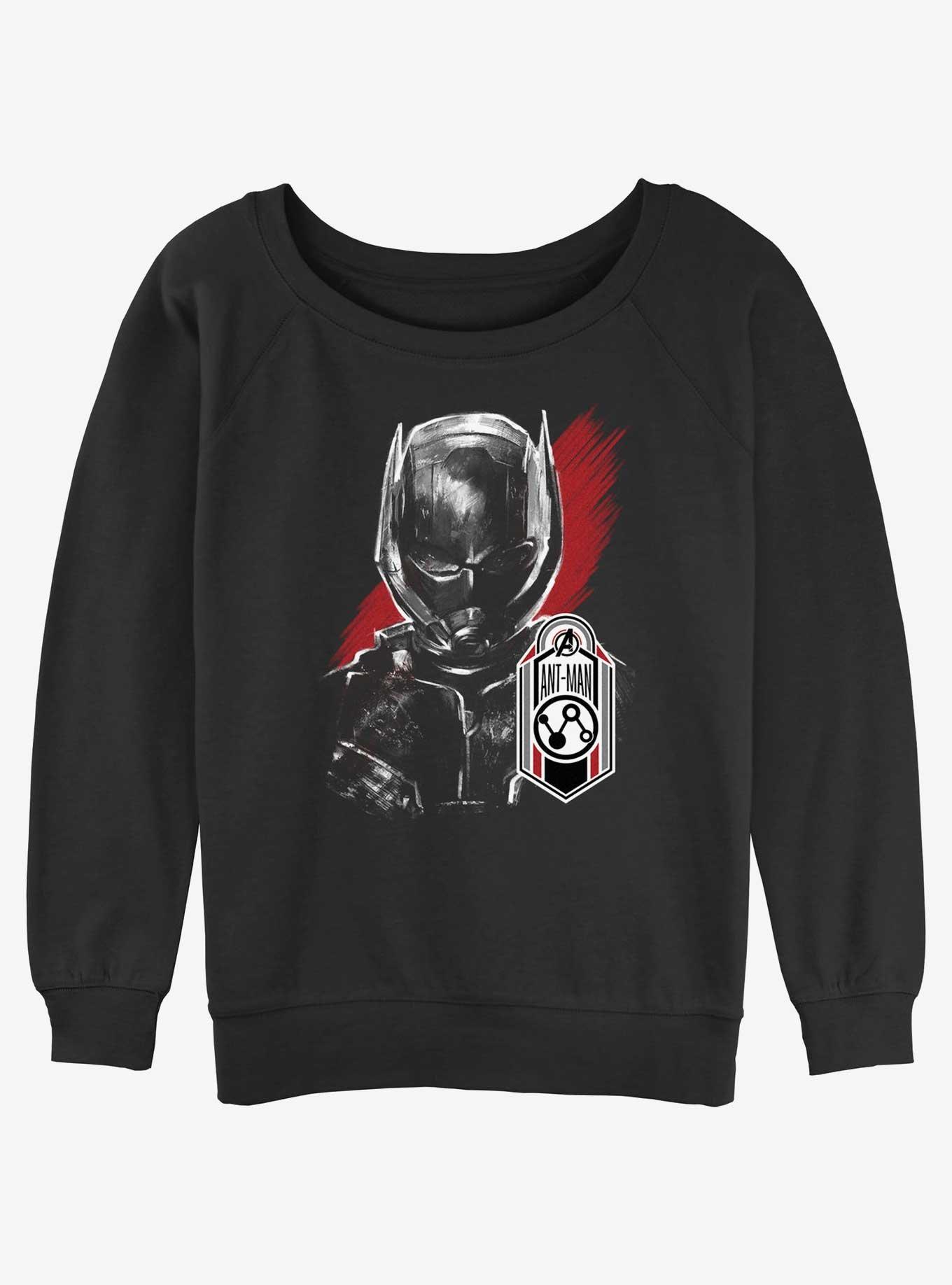 Marvel Ant-Man and the Wasp: Quantumania Antman Tag Slouchy Sweatshirt, BLACK, hi-res