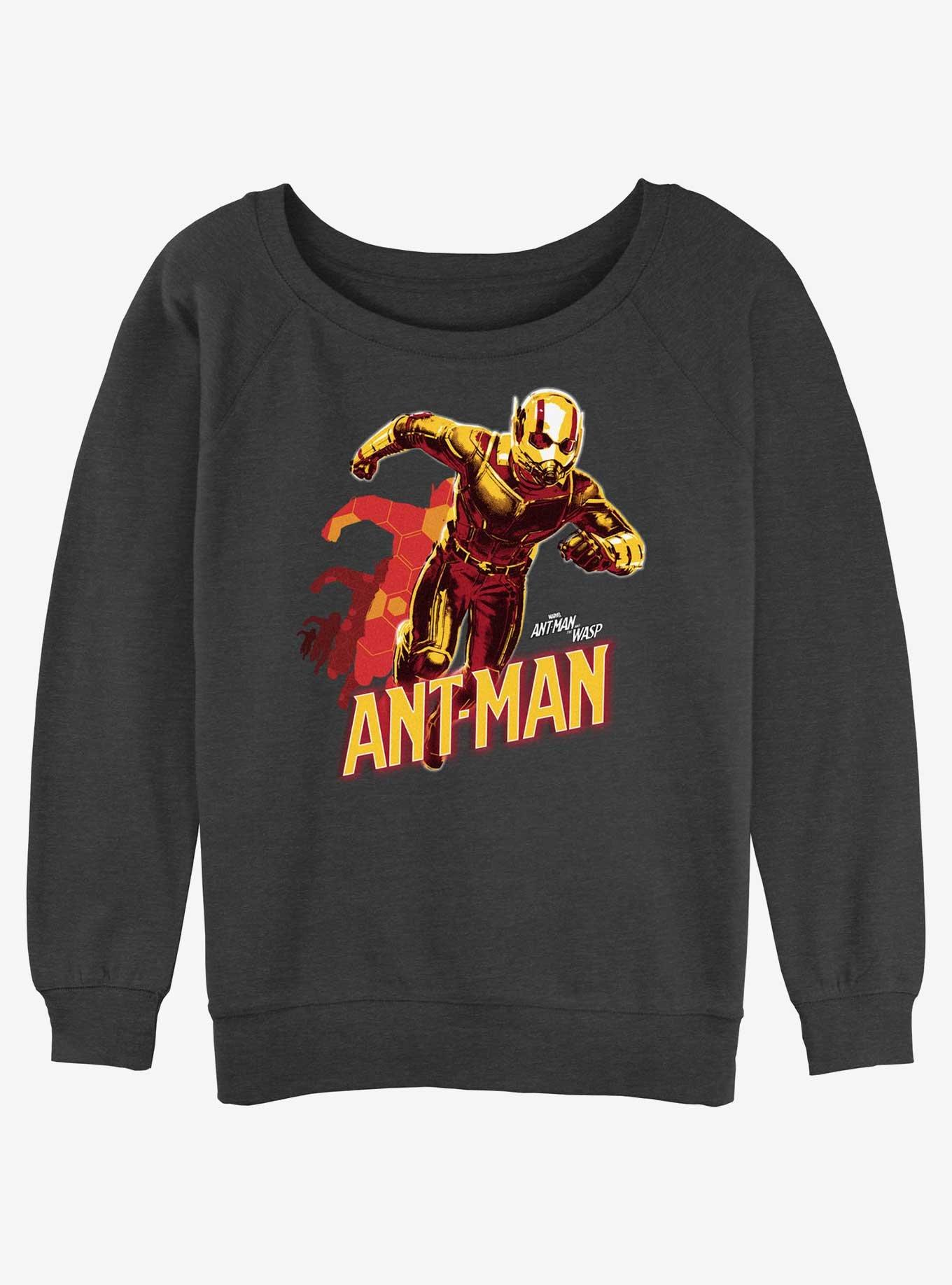 Marvel Ant-Man and the Wasp: Quantumania Ant-Man Transform Slouchy Sweatshirt, CHAR HTR, hi-res