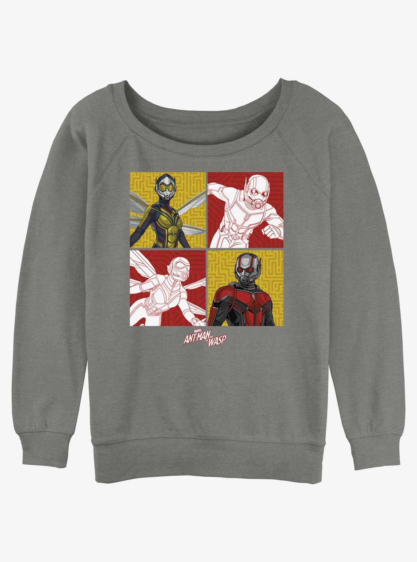 Marvel Ant-Man and the Wasp: Quantumania Hero Lineup Slouchy Sweatshirt, GRAY HTR, hi-res