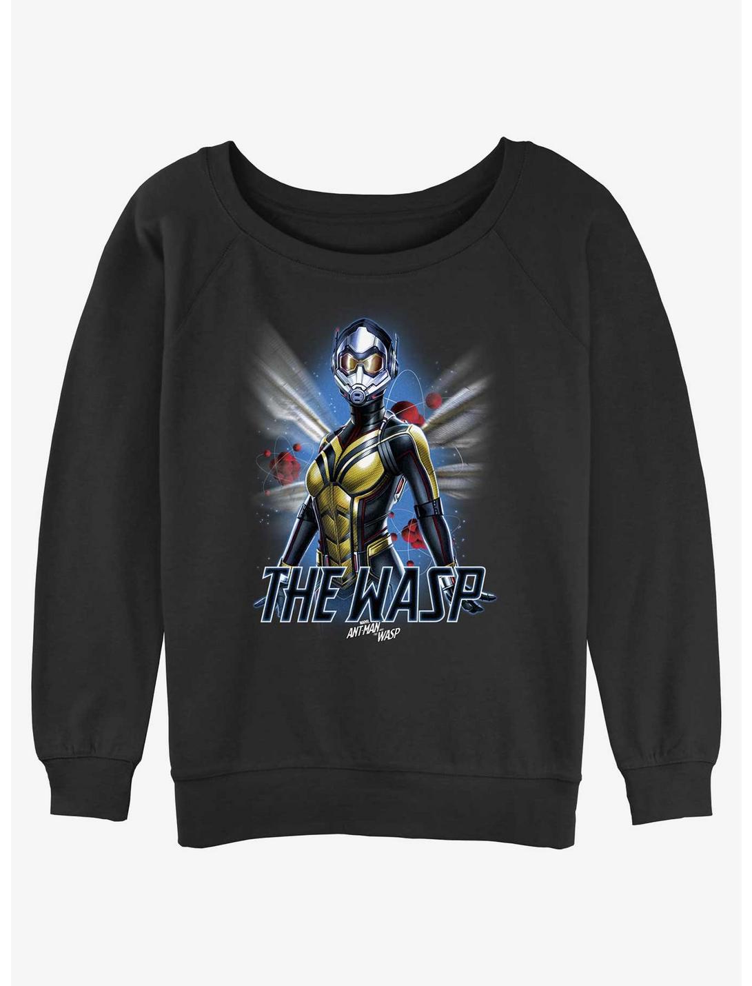 Marvel Ant-Man and the Wasp: Quantumania The Wasp Atom Slouchy Sweatshirt, BLACK, hi-res
