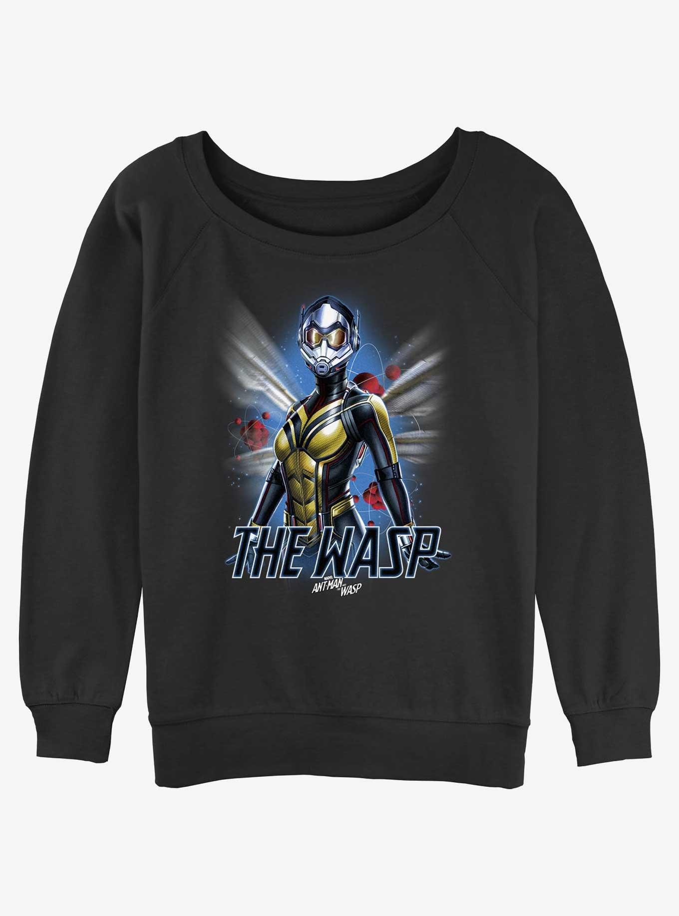 Marvel Ant-Man and the Wasp: Quantumania The Wasp Atom Slouchy Sweatshirt, BLACK, hi-res