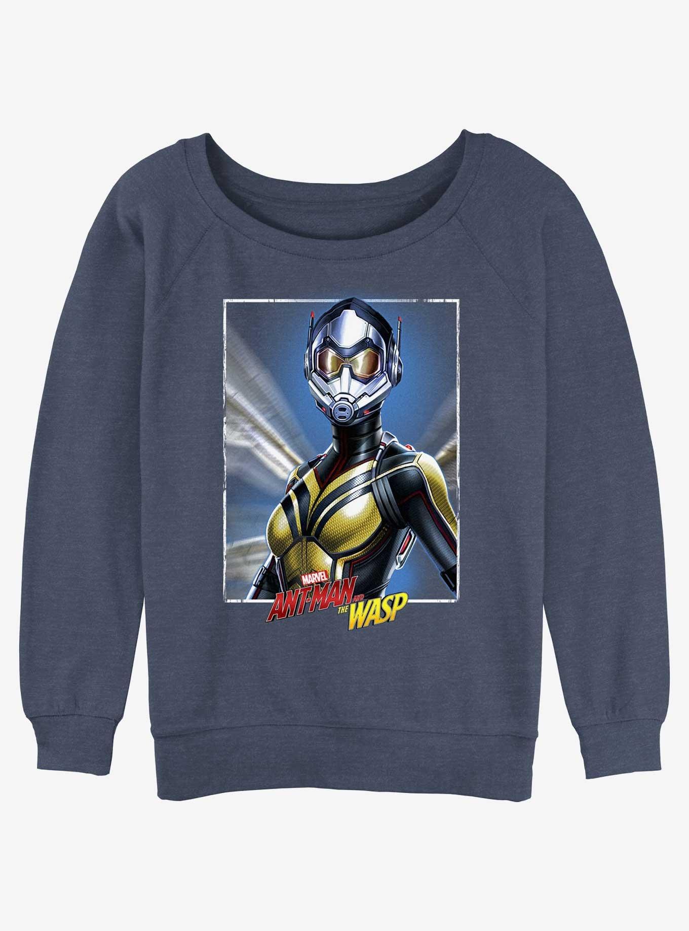 Marvel Ant-Man and the Wasp: Quantumania Wasp Portrait Slouchy Sweatshirt, BLUEHTR, hi-res