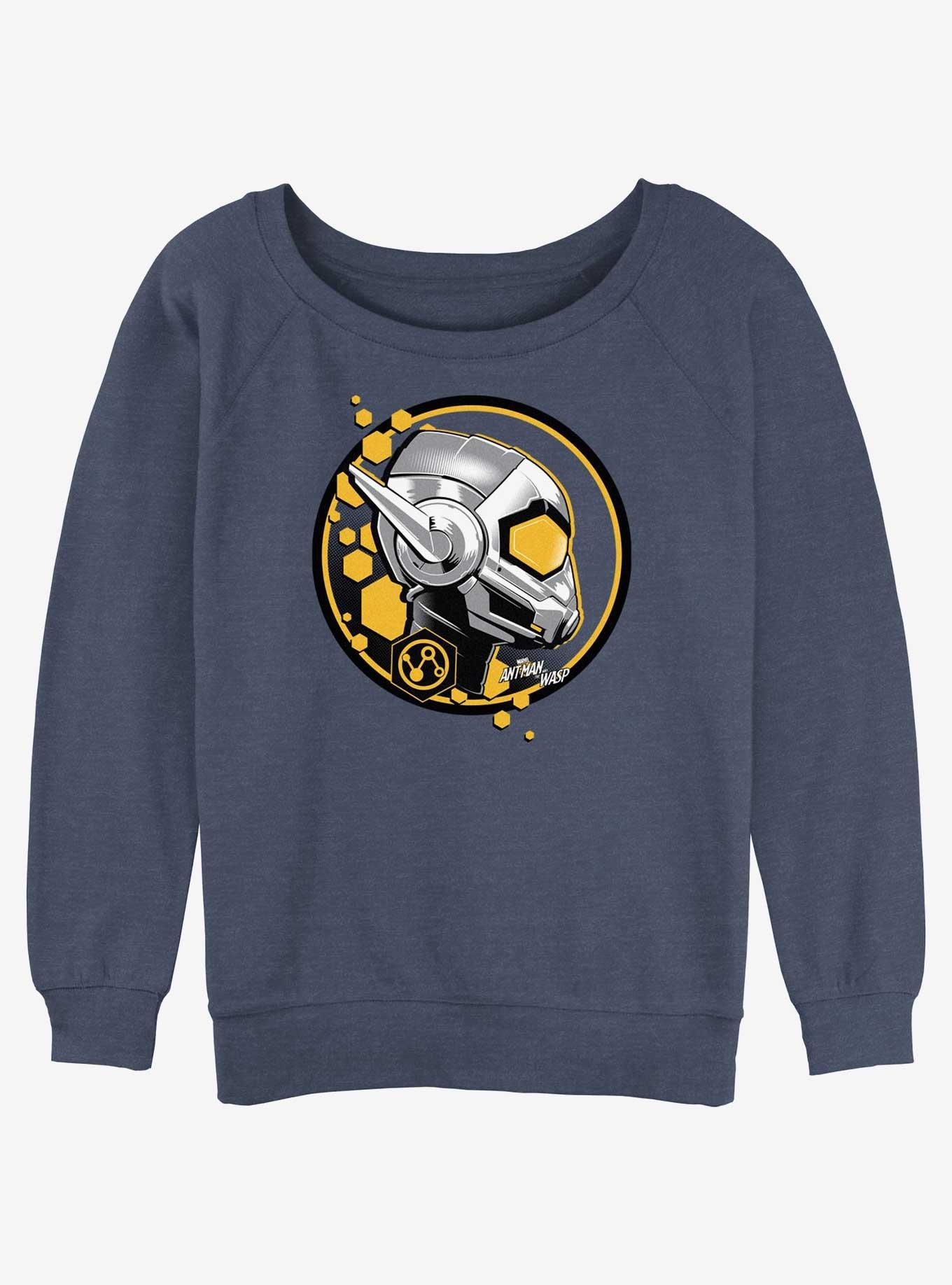 Marvel Ant-Man and the Wasp: Quantumania Wasp Stamp Slouchy Sweatshirt, BLUEHTR, hi-res
