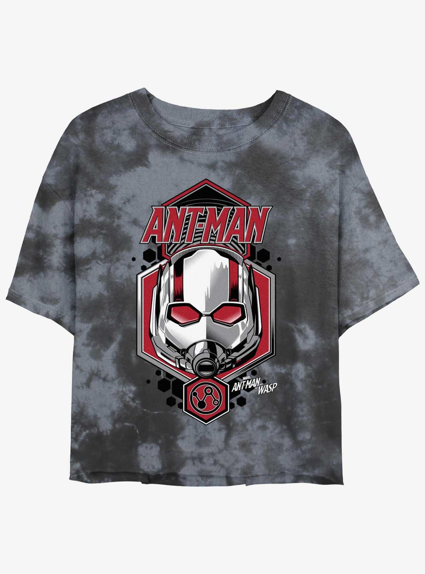 Marvel Ant-Man and the Wasp: Quantumania Ant-Man Shield Tie-Dye Girls Crop T-Shirt, , hi-res