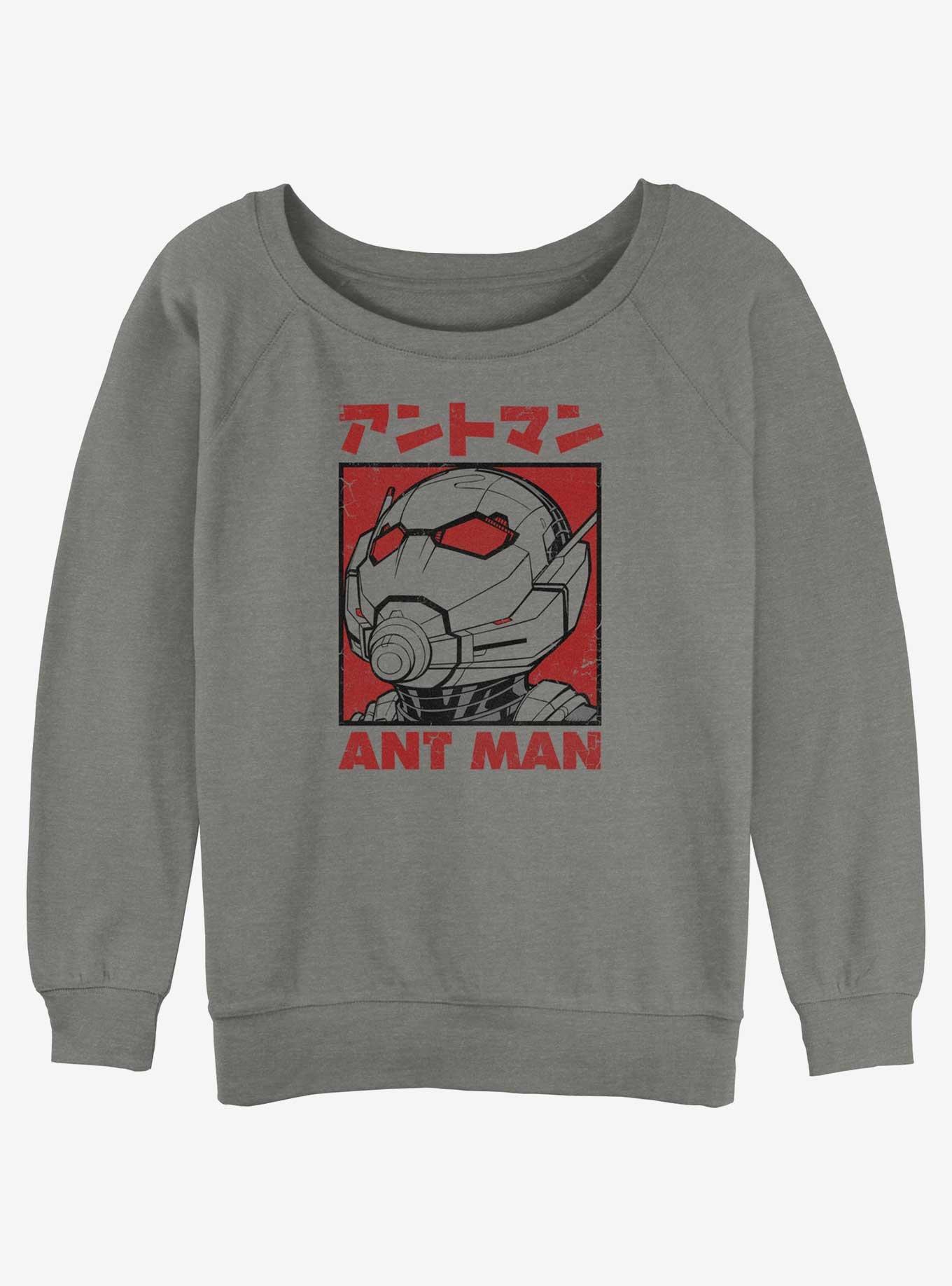 Marvel Ant-Man and the Wasp: Quantumania Poster in Japanese Slouchy Sweatshirt, GRAY HTR, hi-res