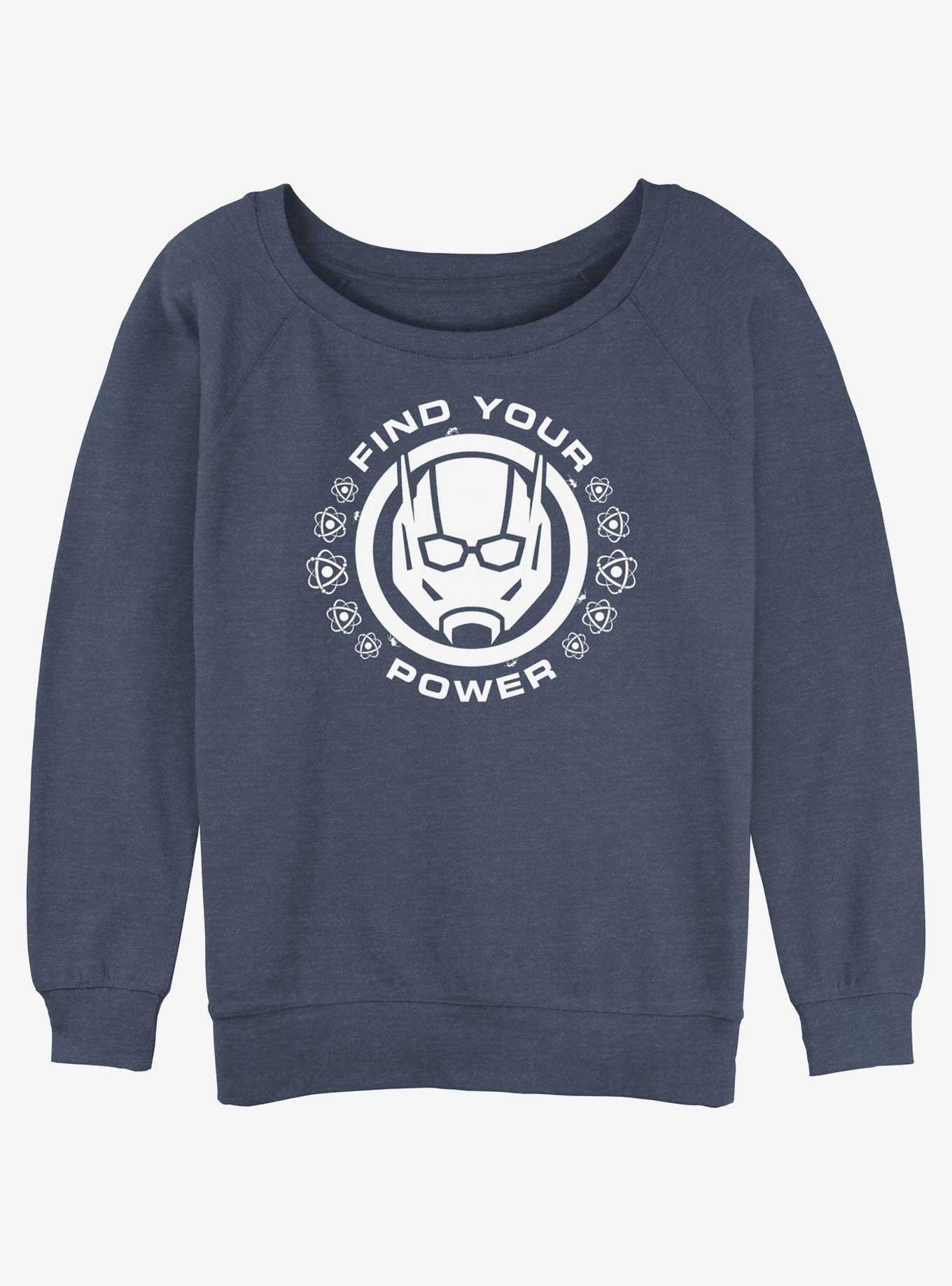 Marvel Ant-Man and the Wasp: Quantumania Find Your Power Badge Slouchy Sweatshirt, BLUEHTR, hi-res