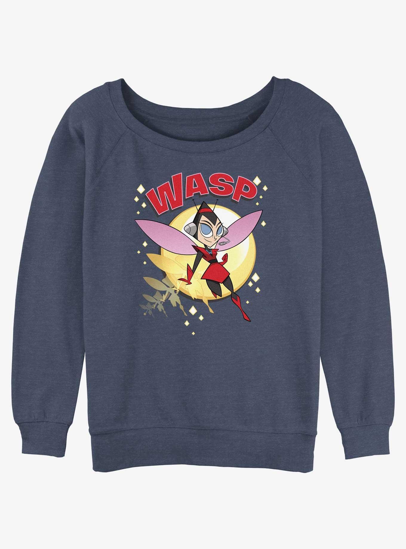 Marvel Ant-Man Retro Wasp Slouchy Sweatshirt, BLUEHTR, hi-res