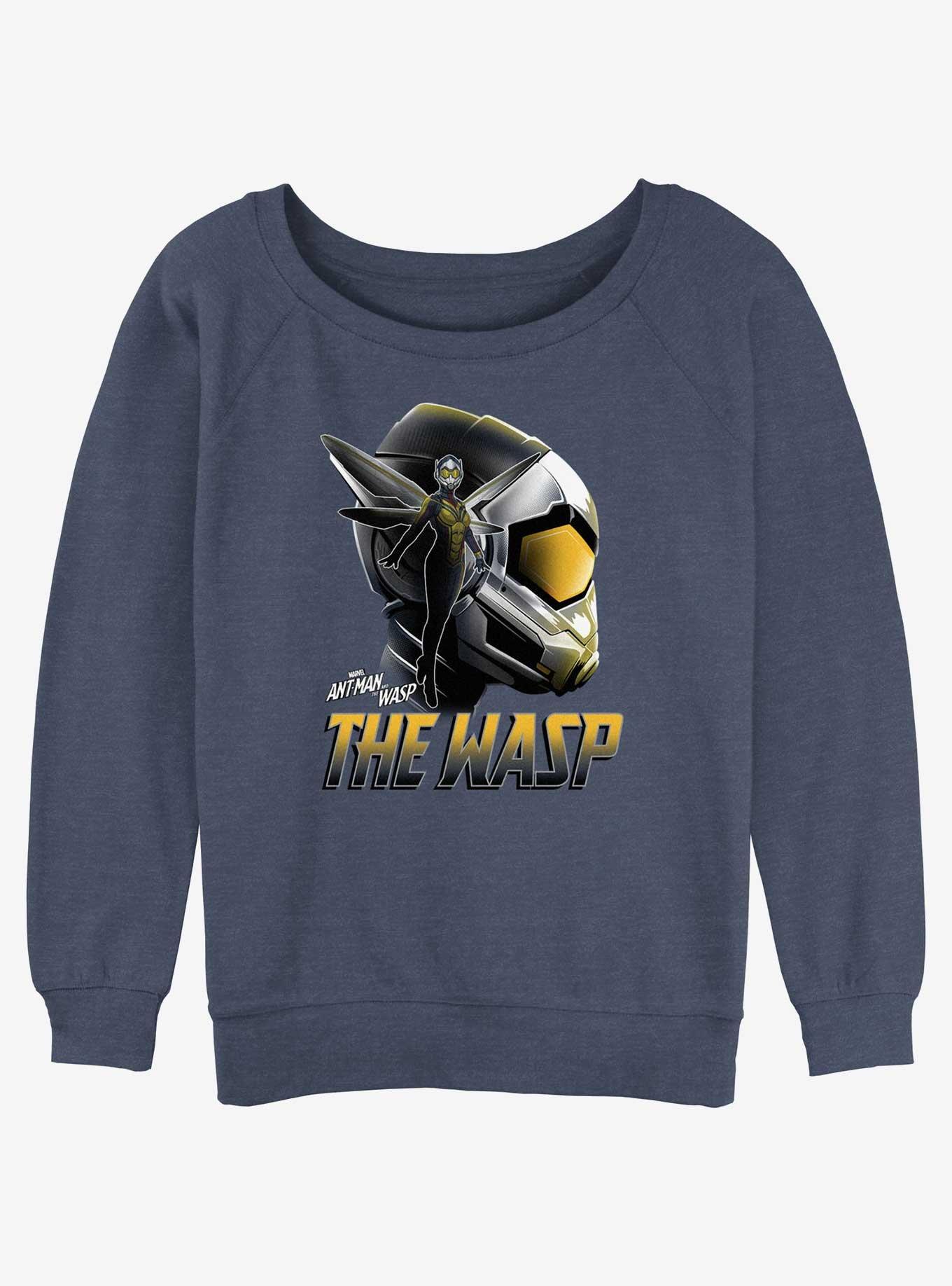 Marvel Ant-Man and the Wasp: Quantumania The Wasp Silhouette Slouchy Sweatshirt, BLUEHTR, hi-res
