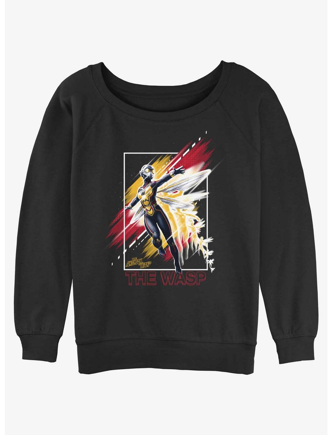 Marvel Ant-Man and the Wasp: Quantumania The Wasp Poster Slouchy Sweatshirt, BLACK, hi-res