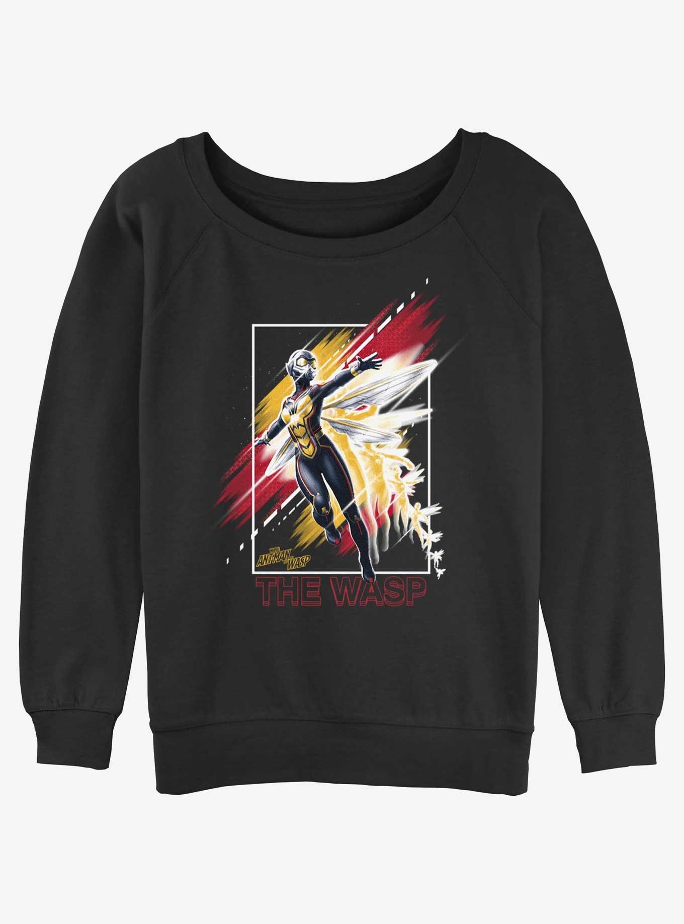 Marvel Ant-Man and the Wasp: Quantumania The Wasp Poster Slouchy Sweatshirt, BLACK, hi-res