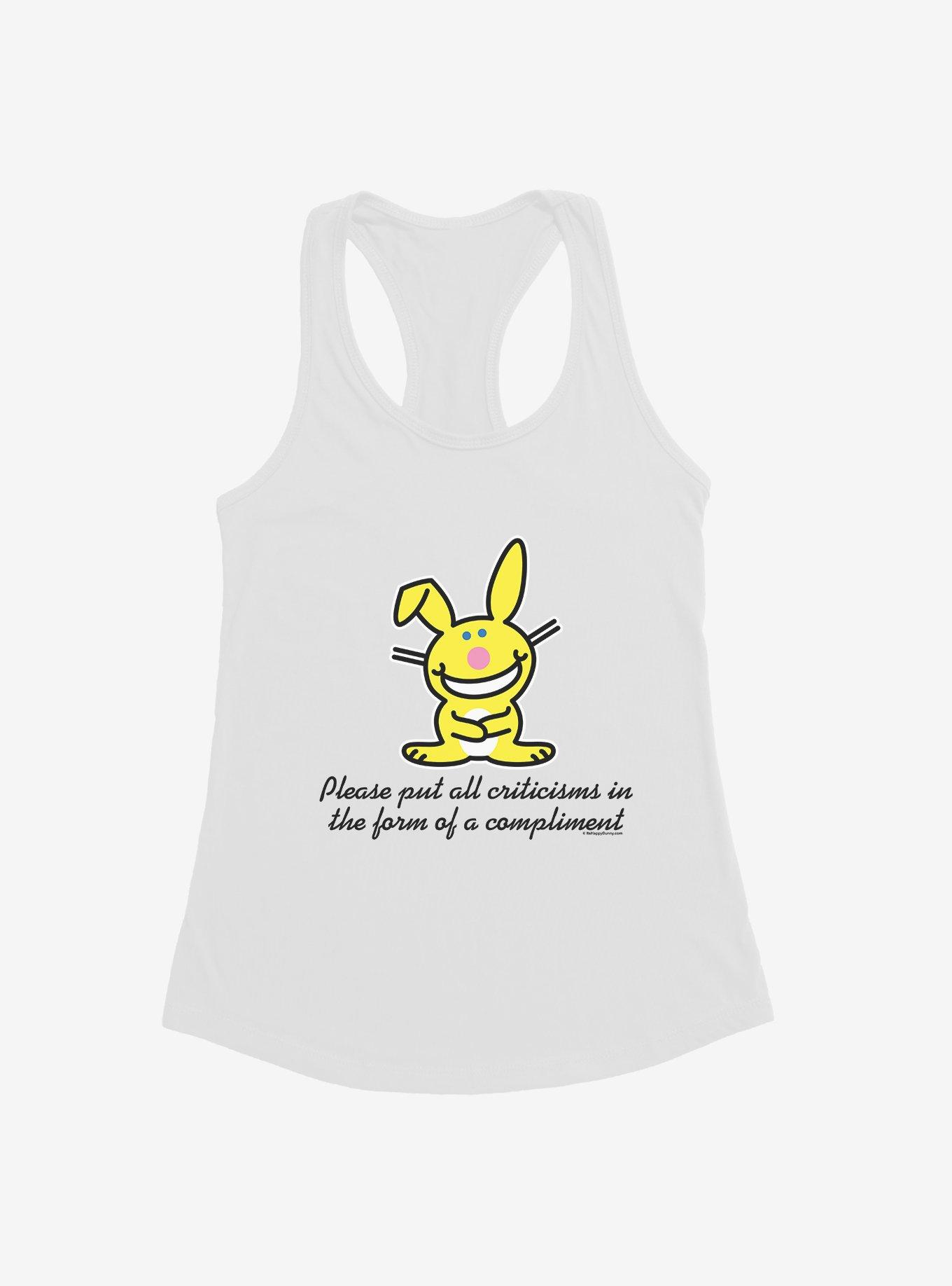 It's Happy Bunny Compliments Only Womens Tank Top