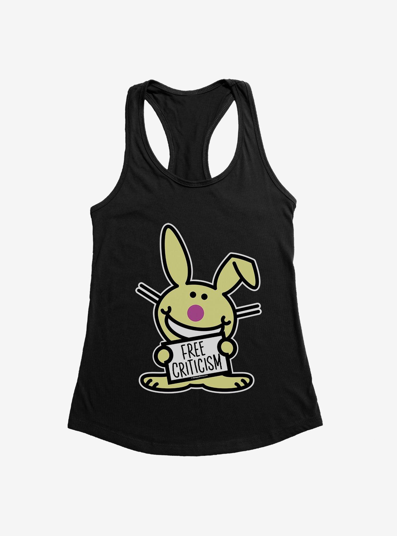 It's Happy Bunny Free Criticism Womens Tank Top, , hi-res