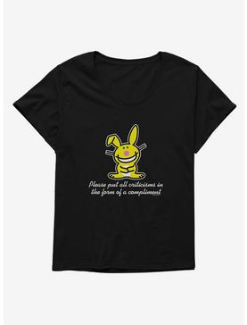 It's Happy Bunny Compliments Only Womens T-Shirt Plus Size, , hi-res