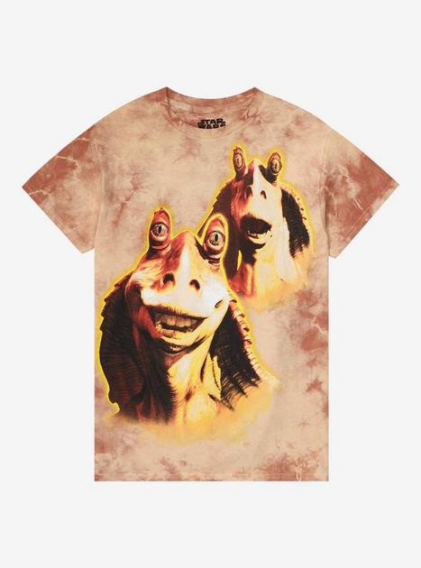 Star Wars Jar Jar Binks Tie-Dye Boyfriend Fit Girls T-Shirt | Hot 