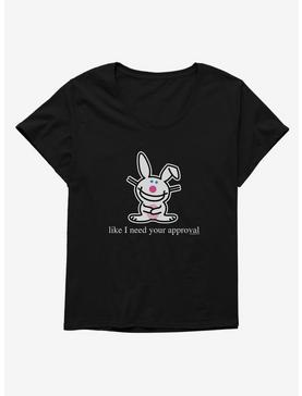 It's Happy Bunny Don't Need Your Approval Womens T-Shirt Plus Size, , hi-res