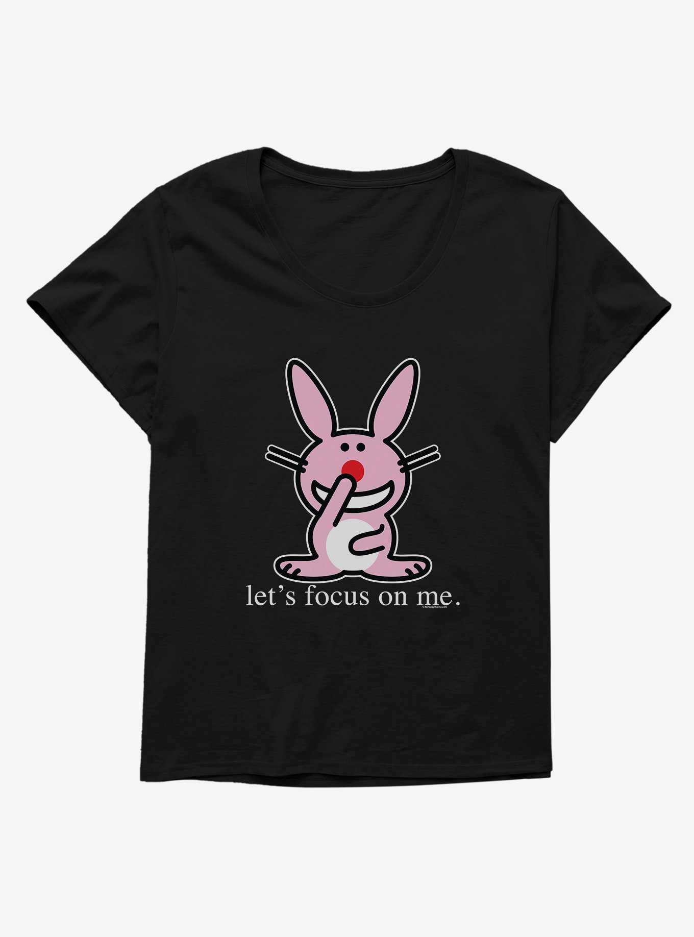 It's Happy Bunny Focus On Me Womens T-Shirt Plus Size, , hi-res
