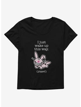 It's Happy Bunny I Wake Up Pissed Womens T-Shirt Plus Size, , hi-res