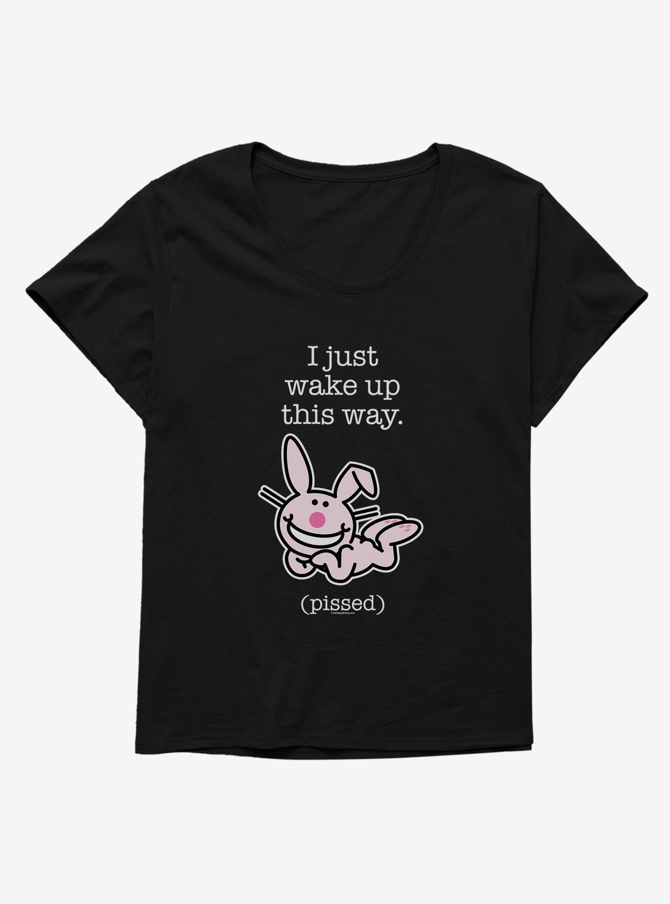 It's Happy Bunny I Wake Up Pissed Womens T-Shirt Plus Size | BoxLunch