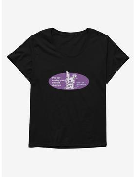 It's Happy Bunny You Should Shut Up Womens T-Shirt Plus Size, , hi-res