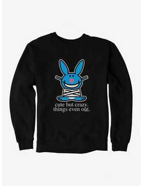 It's Happy Bunny Cute But Crazy Sweatshirt, , hi-res