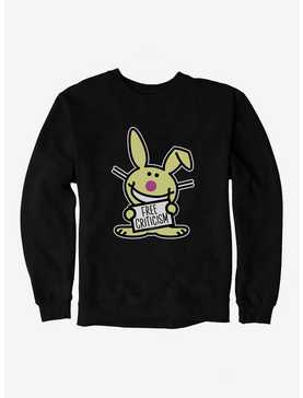 It's Happy Bunny Free Criticism Sweatshirt, , hi-res