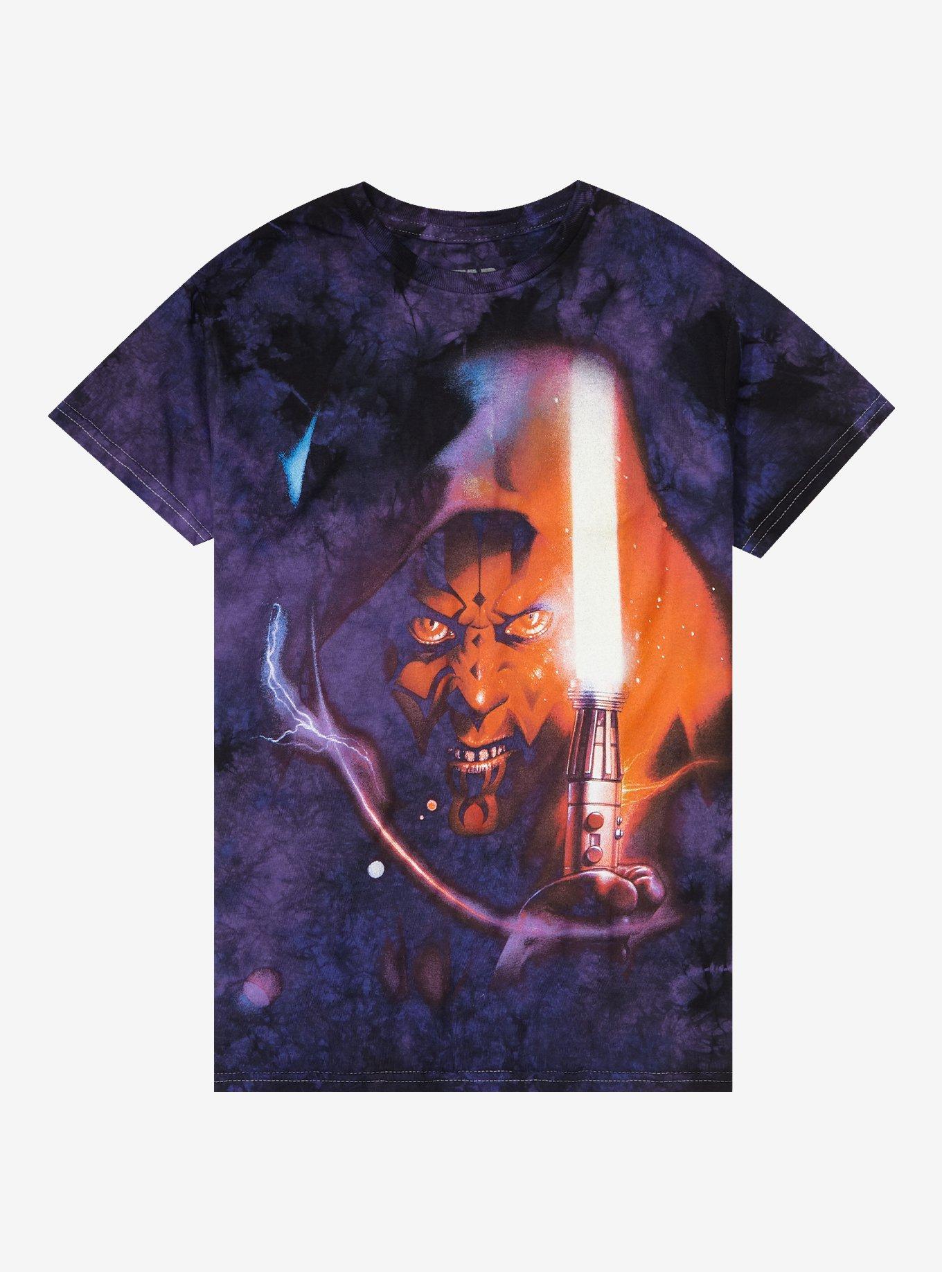 Star Wars Darth Maul Tie-Dye Boyfriend Fit Girls T-Shirt | Hot Topic