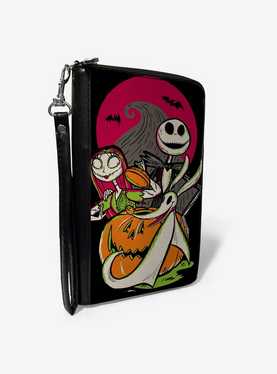 Disney100 Nightmare Before Christmas Characters Pumpkin Pose Zip Around Wallet, , hi-res