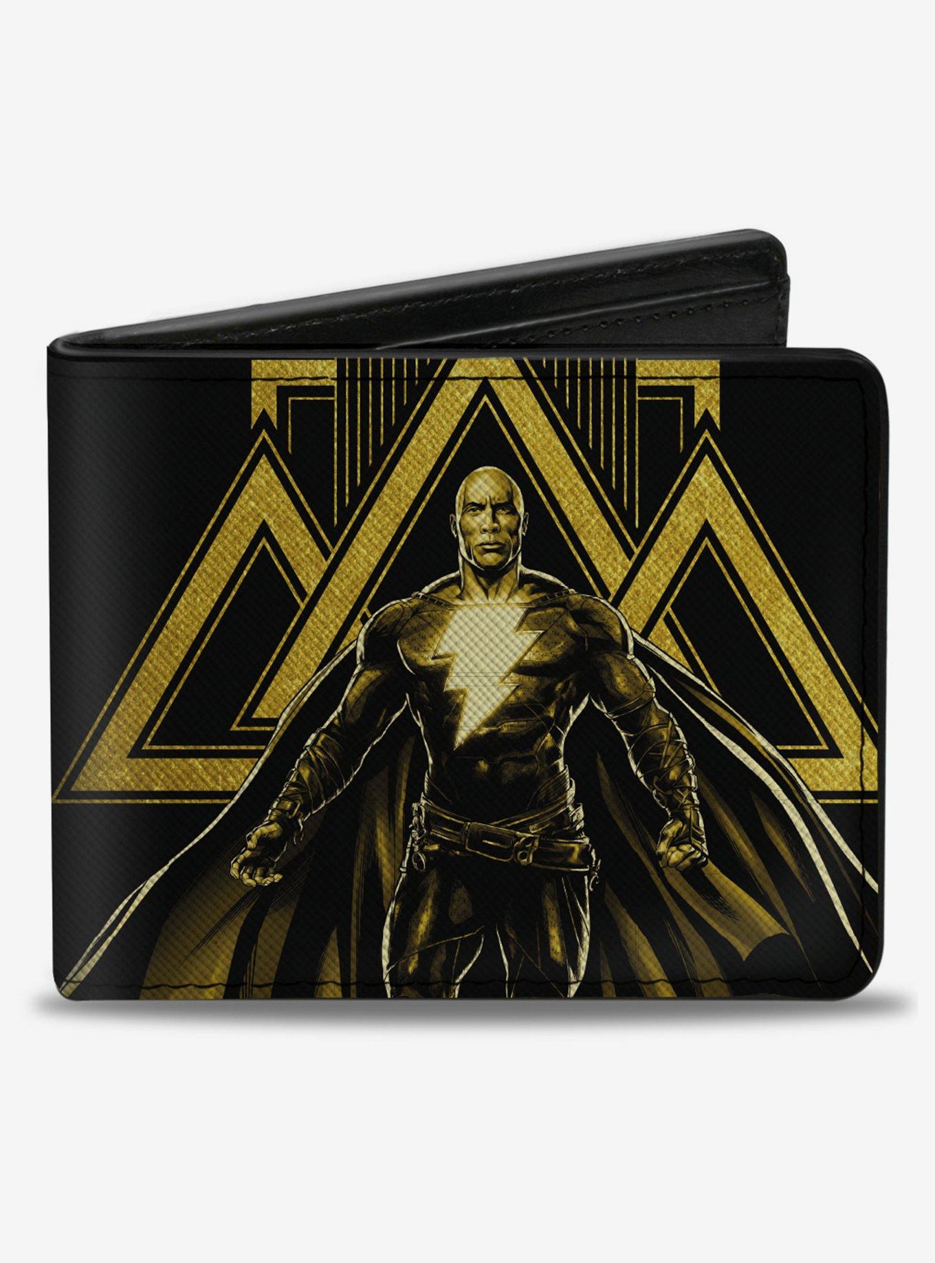 DC Comics Black Adam Pose and Title Logo Bifold Wallet, , hi-res