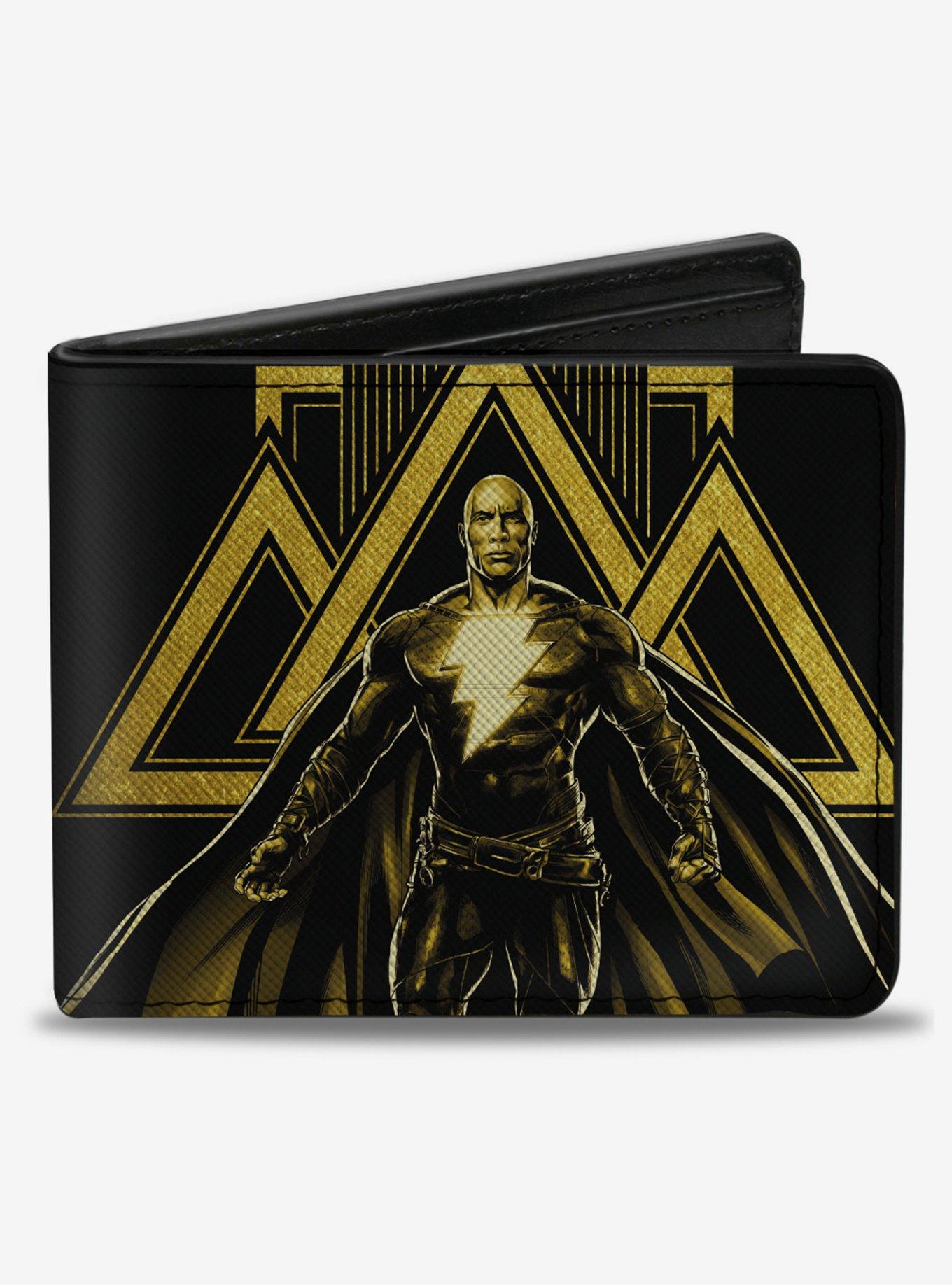 DC Comics Black Adam Pose and Title Logo Bifold Wallet, , hi-res