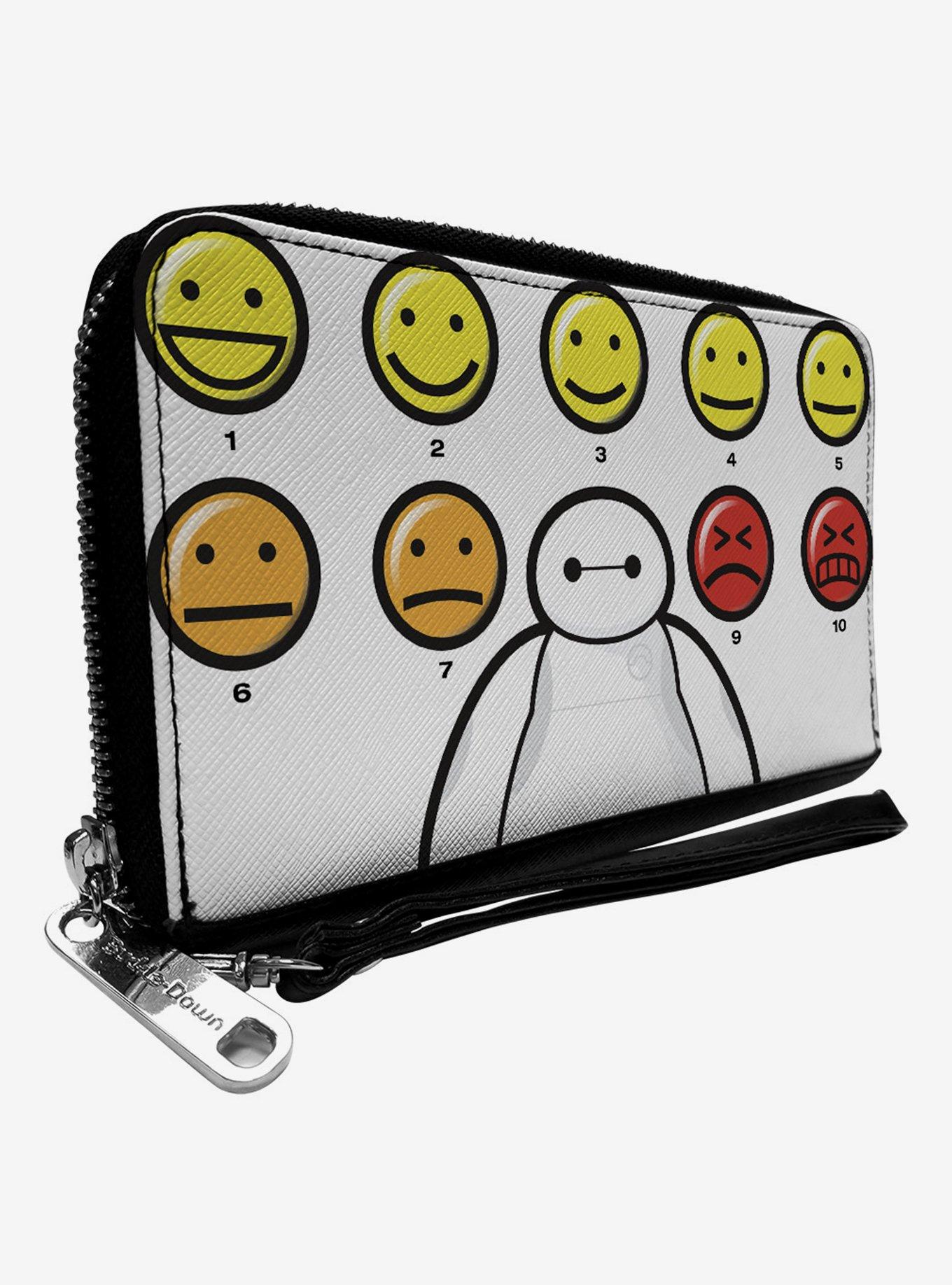 Disney Big Hero 6 Baymax Pain Scale Expressions Zip Around Wallet, , hi-res