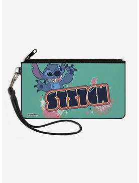 Plus Size Disney Lilo & Stitch Claws Out Pose and Title Canvas Zip Clutch Wallet, , hi-res
