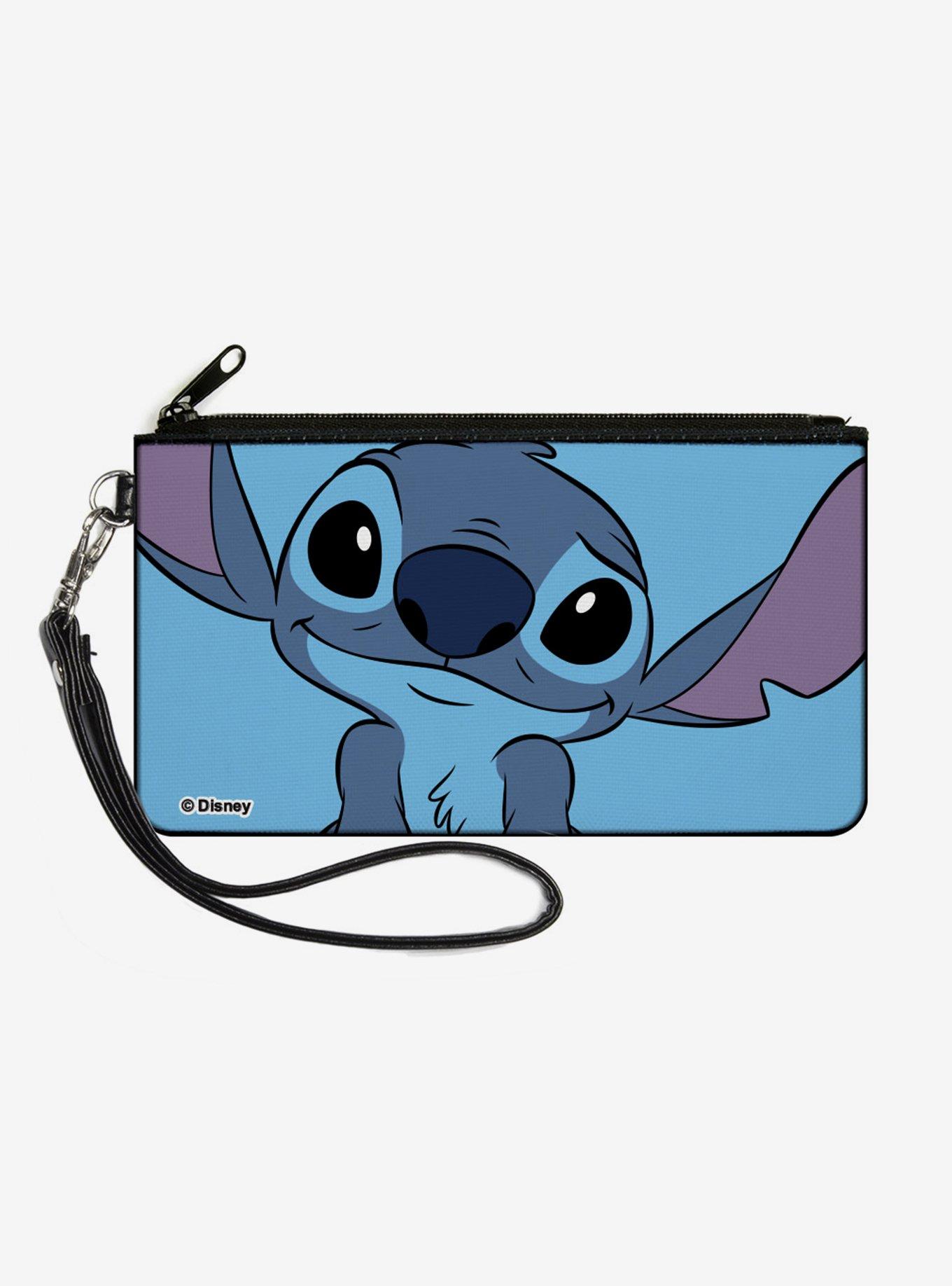 Disney Lilo & Stitch Sweet Smiling Pose Close Up Canvas Zip Clutch Wallet, , hi-res