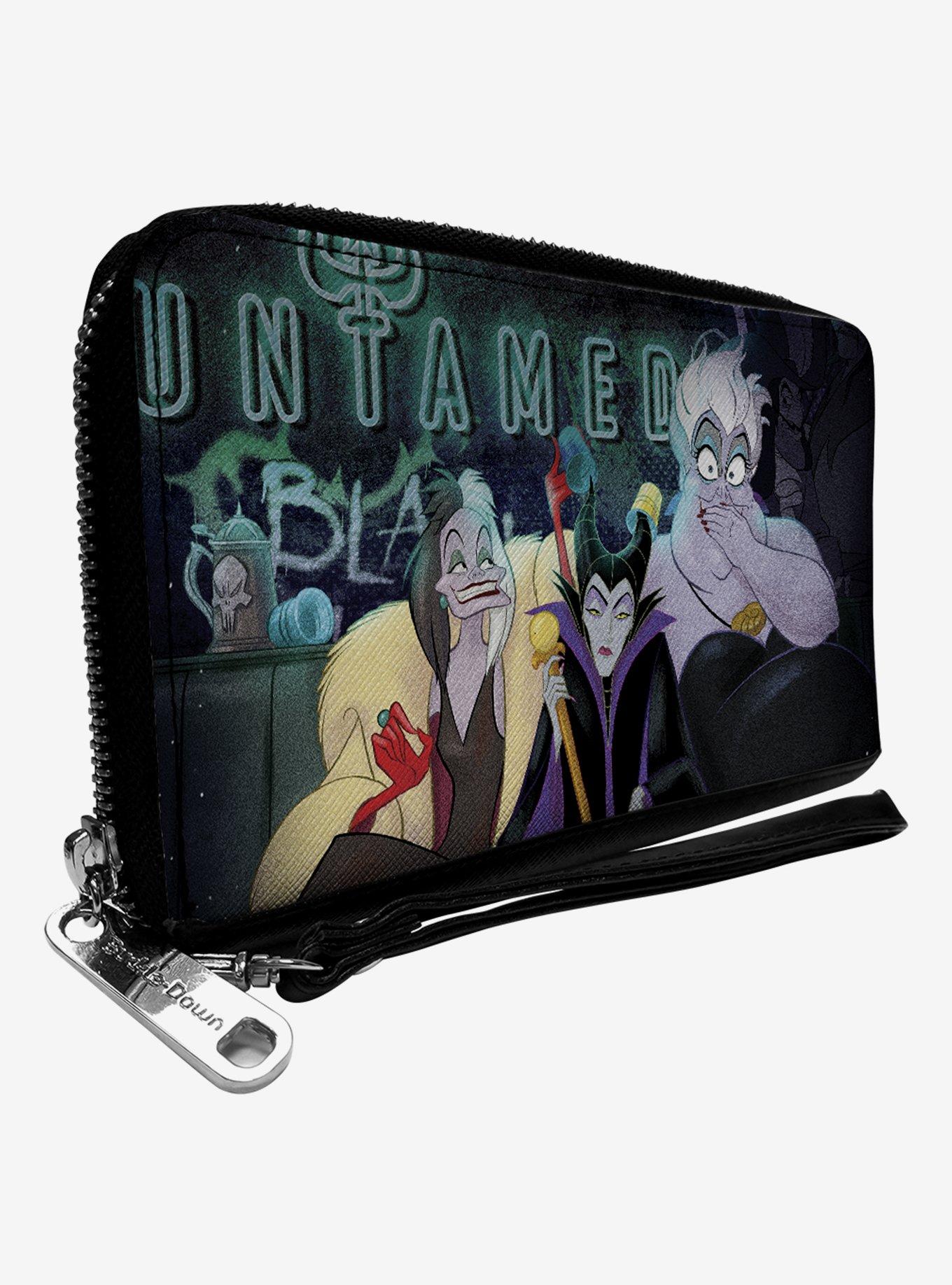 Buckle Down Disney Villains Group Pose Canvas Zippered Coin Purse