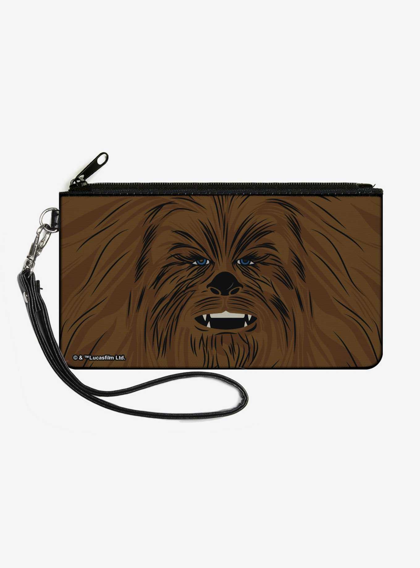 Star Wars Chewbacca Face Full Color Canvas Zip Clutch Wallet, , hi-res