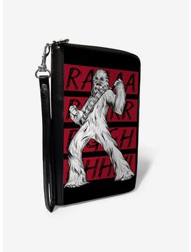 Star Wars Chewbacca Roar Pose and Text Zip Around Wallet, , hi-res
