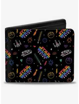 Star Wars Pride Logo and Icons Rainbow Bifold Wallet, , hi-res