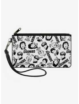 The Goonies Character Face Sketch Collage Canvas Zip Clutch Wallet, , hi-res