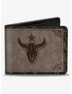Western Cowboy Icons Collage Bifold Wallet, , hi-res