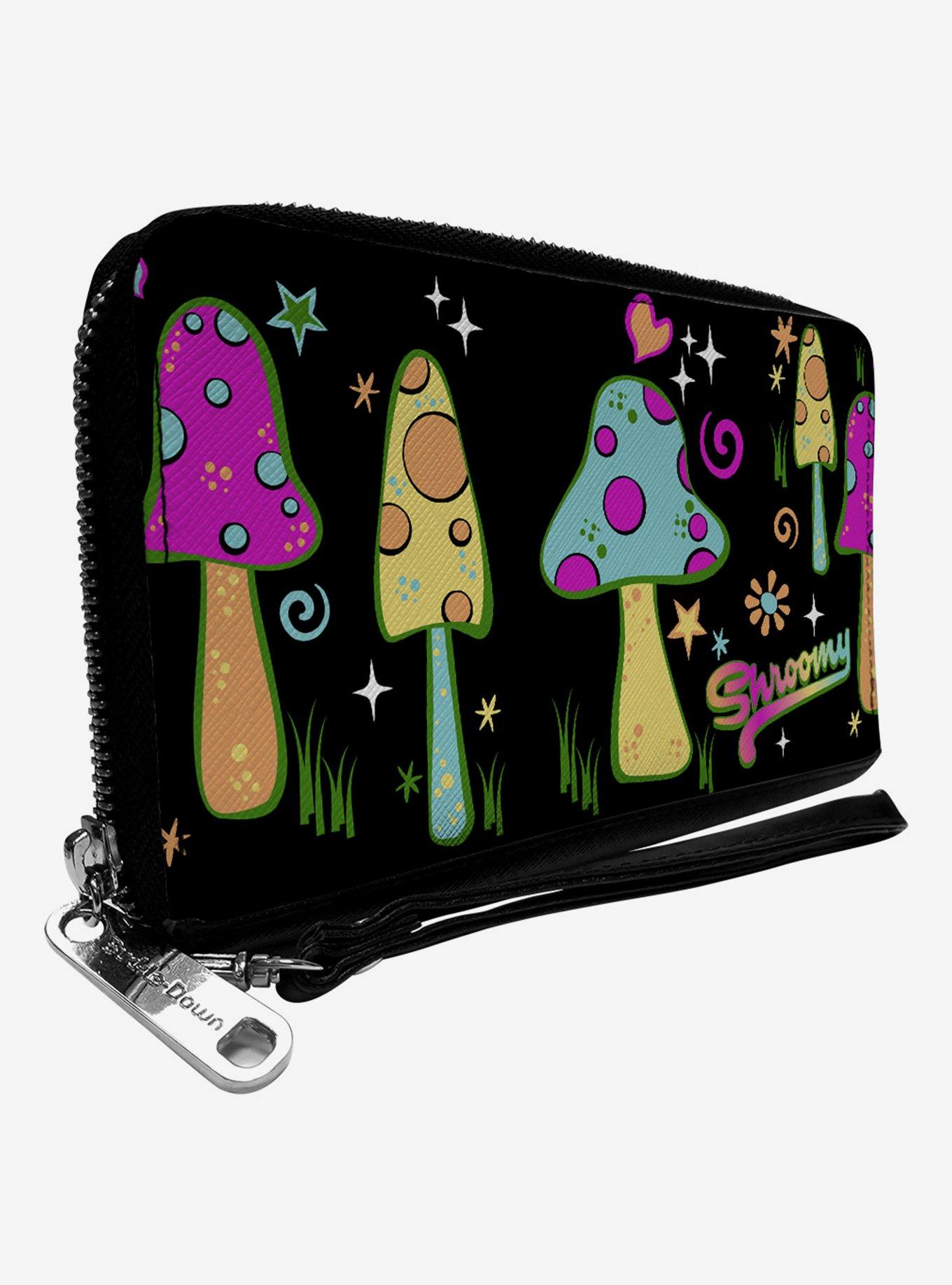 Mushroom Shroomy Vibrant Garden Zip Around Wallet, , hi-res